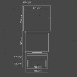 Sculpt Multivision Axis EPI950 Three Sided Wood Fireplace Subiaco